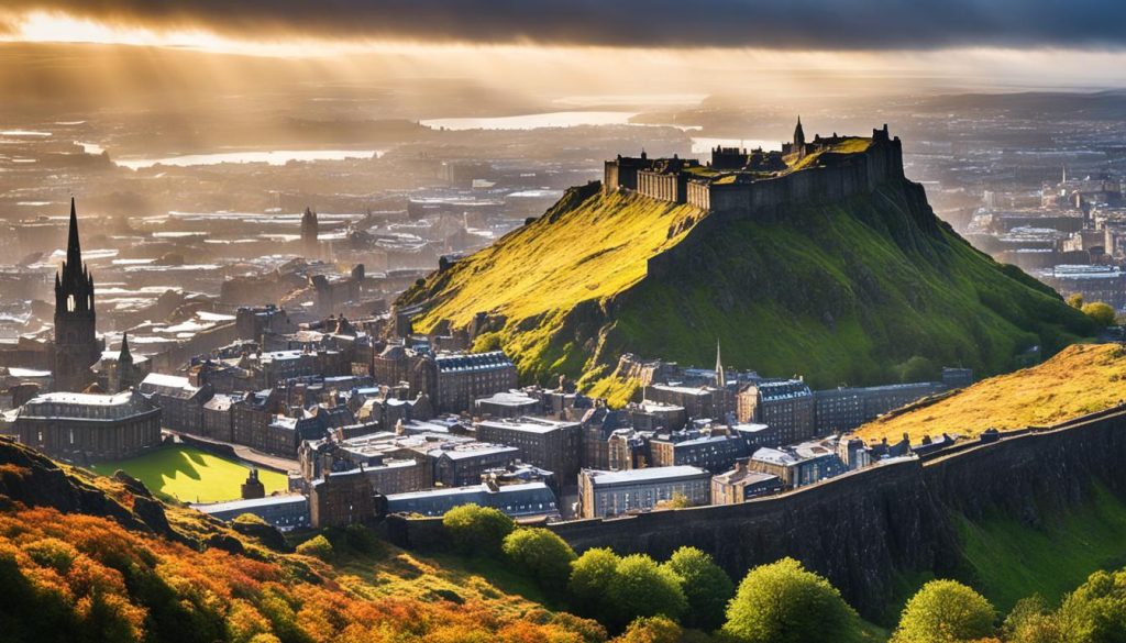 Breathtaking views Edinburgh from Arthur's Seat