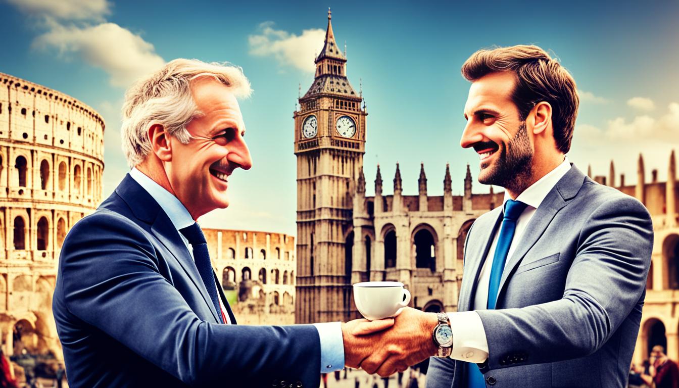 Compare Business and culture between United Kingdom  and  Italy