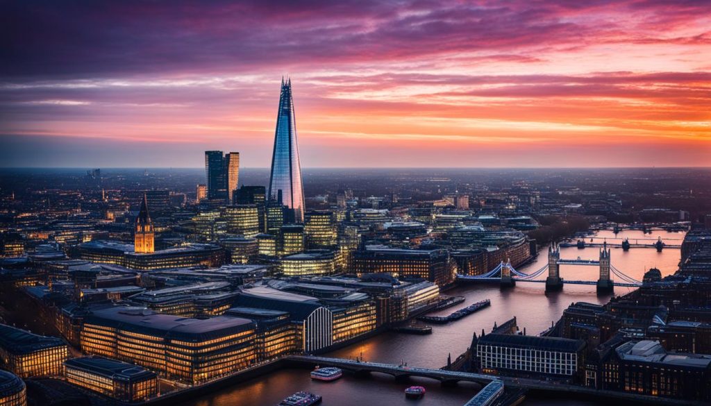 London Skyline featuring The Shard