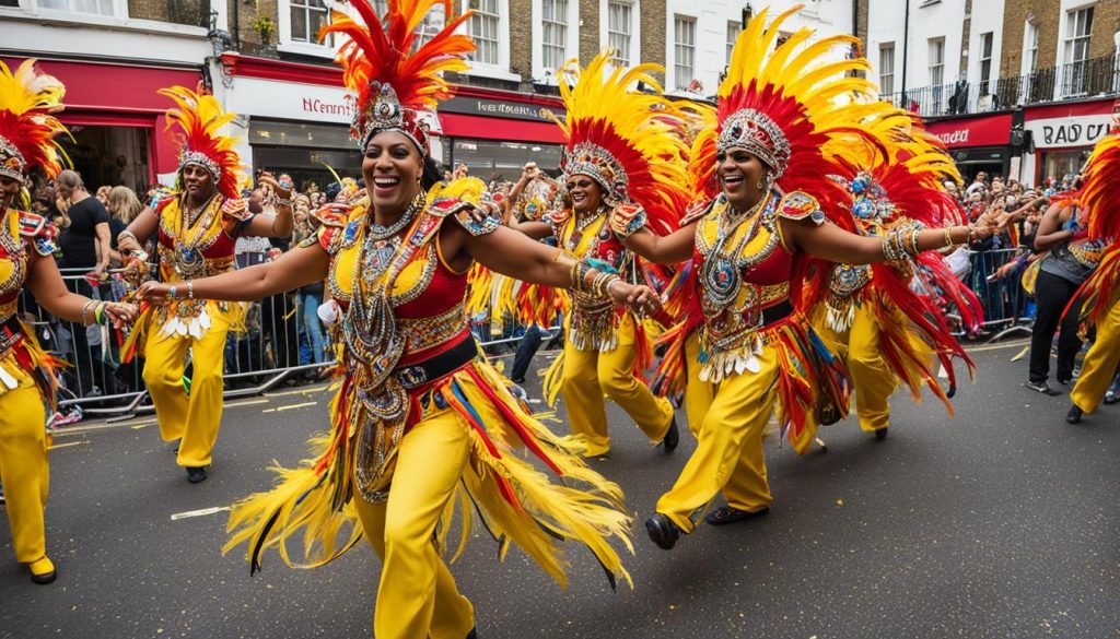 Notting Hill Carnival revelers