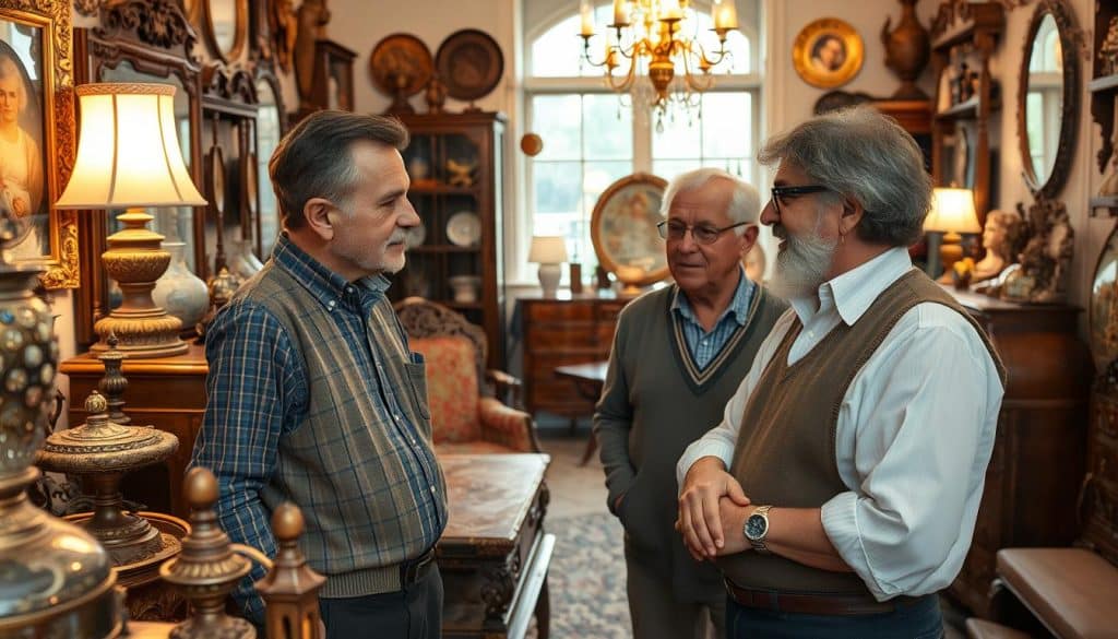 Antique dealers working on building relationships