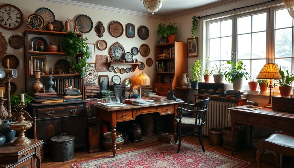 home workspace setup for starting antique business